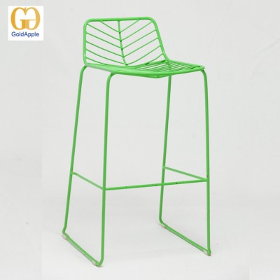 Beach outdoor cafe chair / wire bar chair / metal restaurant chair