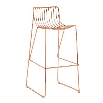 With competitive price New design plating Metal Gold/Rose Gold Bar Chair hotel bar chair